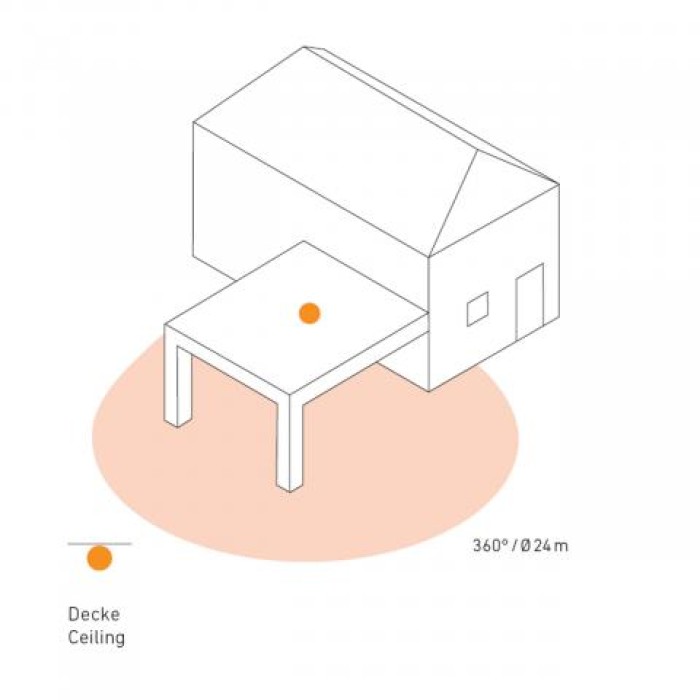 Steinel Bewegungsmelder IS 360-3 weiß, 360° PIR Sensor, 12 m Reichweite, 006532